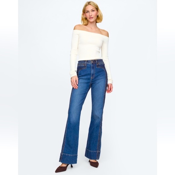 Gap 70s flare high rise jeans Blue 29 8 Tall Long - Picture 1 of 13